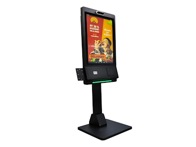 27 Inch Touch Screen Floor Mount Pos Machine Kiosk Multi-function Payment Kiosk With Code Scanner And Printer