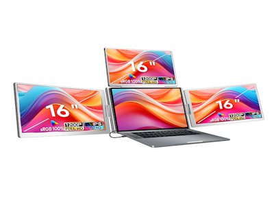 Hot Sale 1200p 16 Inch Srgb 100% Portable Monitor 1 Cable For 3 Screens Type-c Port Game Monitors