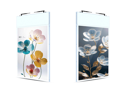 55 Inch Transparent 1920 * 1080 High Contrast Transparent Flexible Display Double Sided Digital Signage And Display Screen