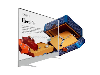 55 Inch Vertical Advertising Screen Transparent Display Oled Interactive For Exhibition Hall